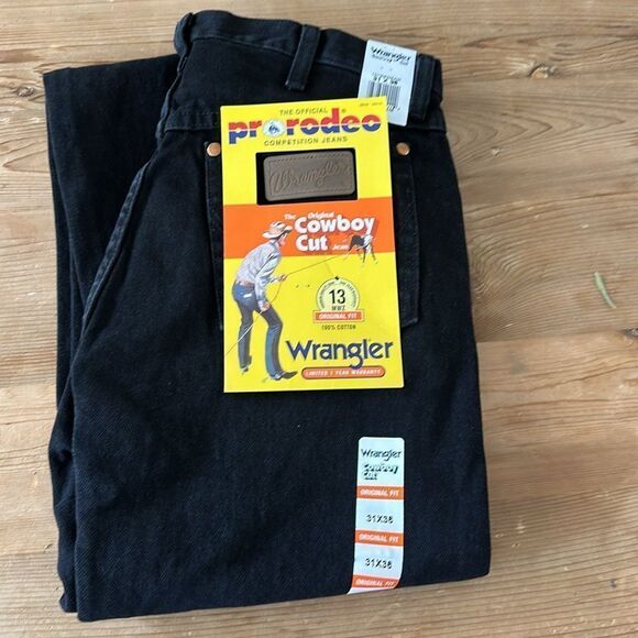 Wrangler Men's 13MWZ Cowboy Cut Original Fit Jeans NEW Color: Shadow Black 31/36 - Picture 7 of 8